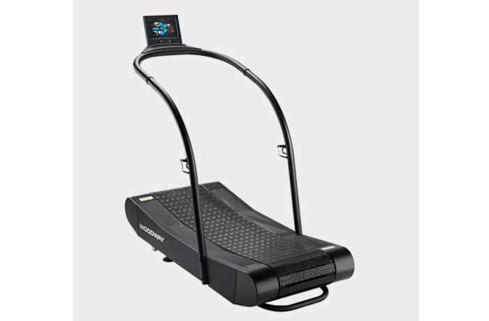 The Woodway Curve Trainer Treadmill in black